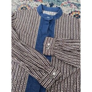 Vintage Wrangler Western Button Down Shirt Women’s Large Cowboy‎ Rodeo